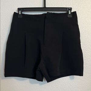 Teranova Black High Waist Tailored Shorts